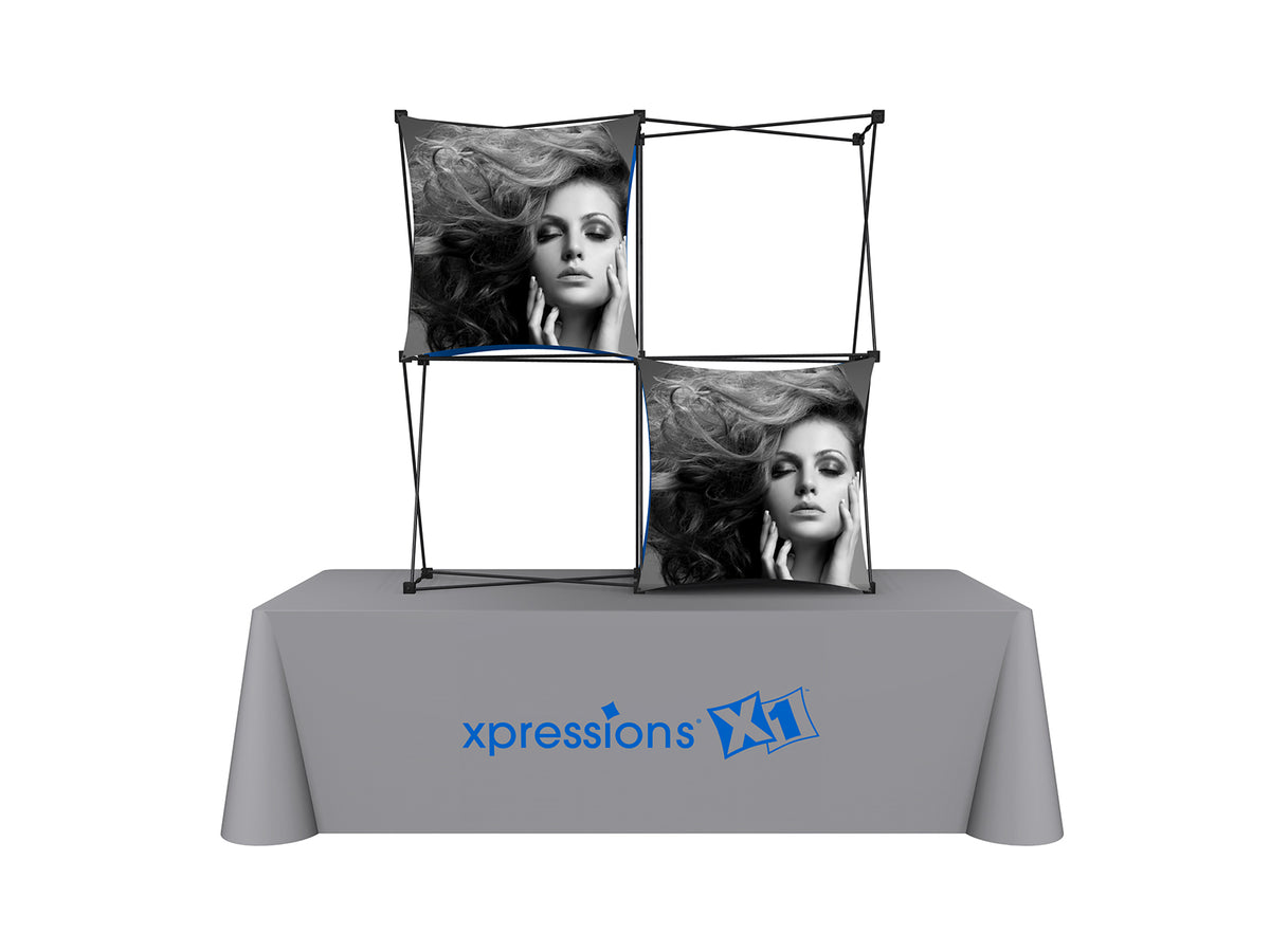 X1m 5 ft. -- 2x2 D Fabric Table Top Pop-Up Display