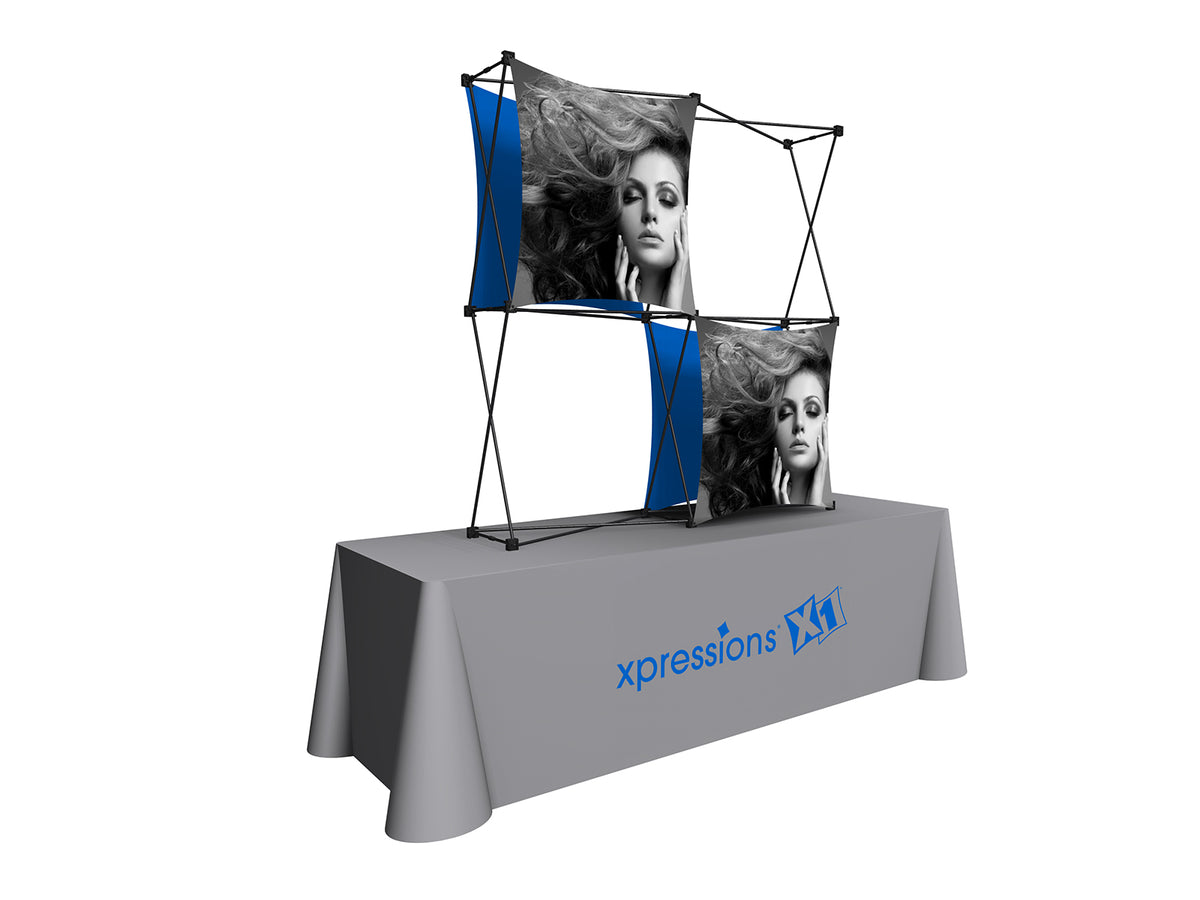 X1m 5 ft. -- 2x2 D Fabric Table Top Pop-Up Display