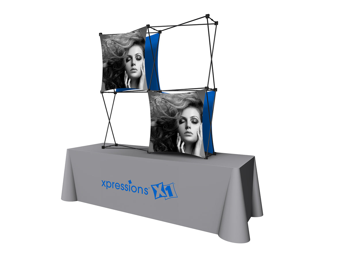 X1m 5 ft. -- 2x2 D Fabric Table Top Pop-Up Display